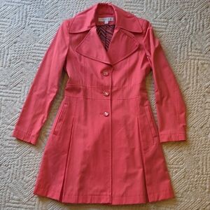 Via Spiga Women's Coral Pink Trench Coat